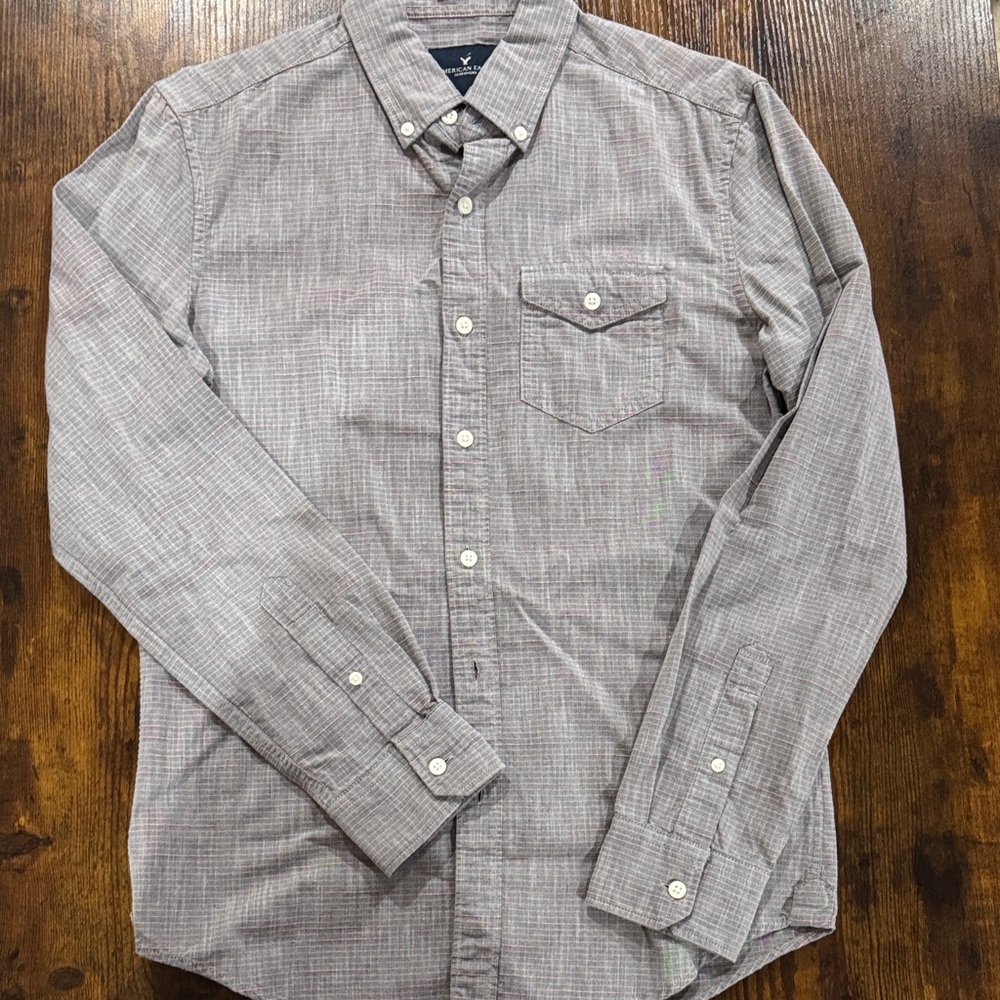 American Eagle Outfitters Men's Button-Up Shirt, Size: XS
